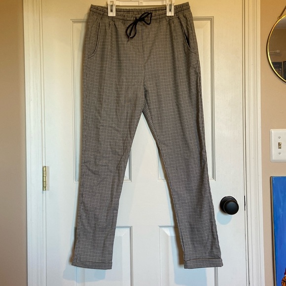 Plaid Draw String Work Pants - Medium - Picture 1 of 4